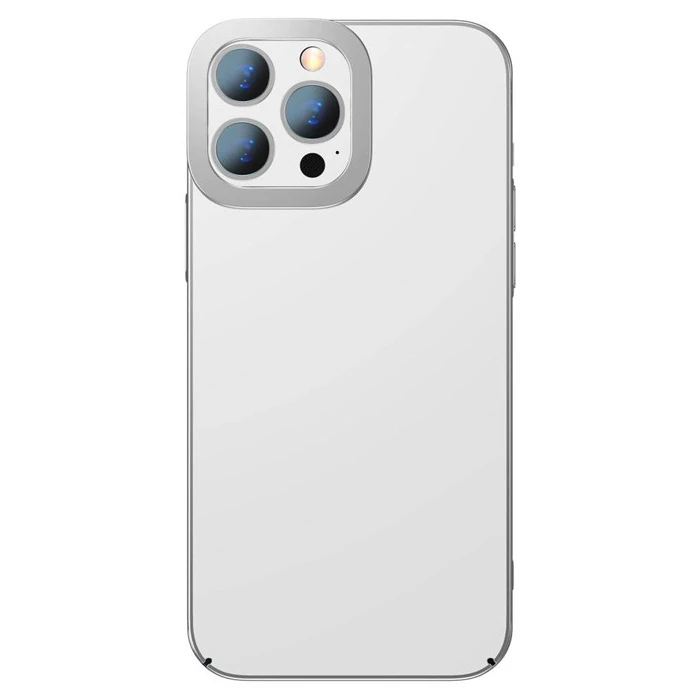 Baseus Glitter iPhone 13 Pro Kılıf Renkli Kenar Şeffaf Kılıf-(5775) - Mavi