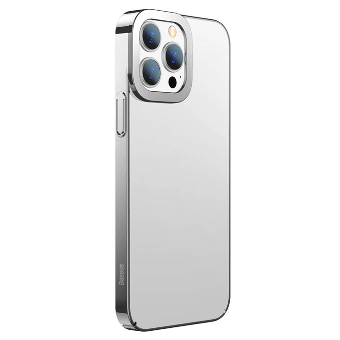 Baseus Glitter iPhone 13 Pro Kılıf Renkli Kenar Şeffaf Kılıf-(5775) - Mavi