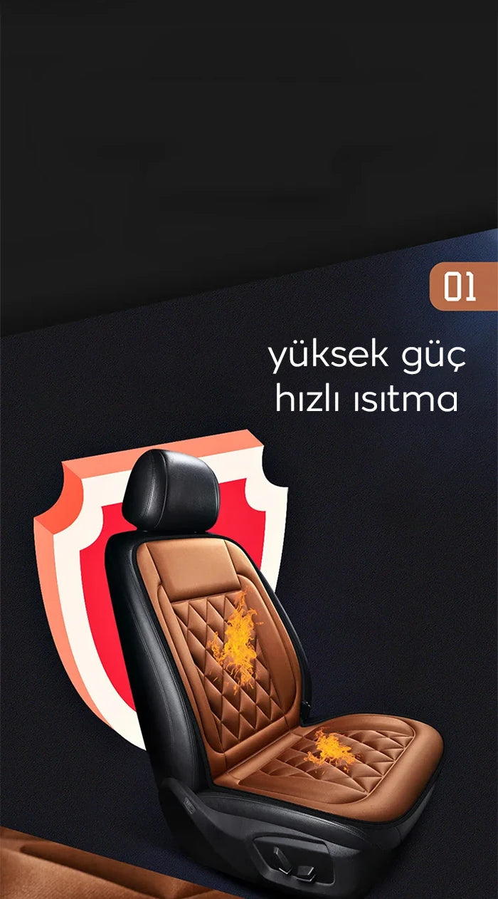 Ally Araç Içi Koltuk Isıtma Minderi 12v Çakmaklık Girişli Oto Koltuk Isıtıcı Minder-(5775) - Siyah