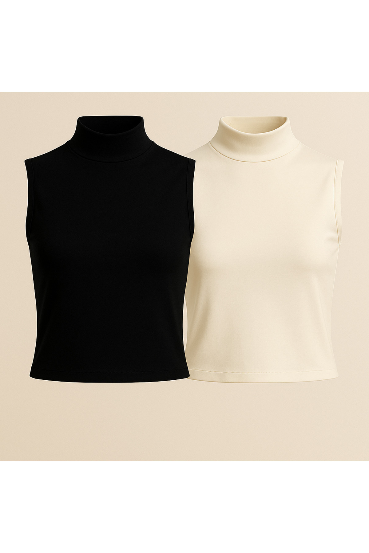 Kadın Kolsuz Body (2 Adet)-(17952) - Standart