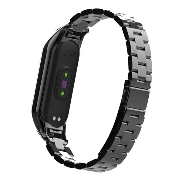 Xiaomi Mi Band 5 Stainless Steel 3 Bakla Çelik Kayış Kordon-(5775) - Mor