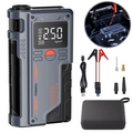 EZERE ST-9631 Pro Taşınabilir Göstergeli Araç Lastik Şişirme Ve Starter Akü Takviye Seti-(5775) - Siyah