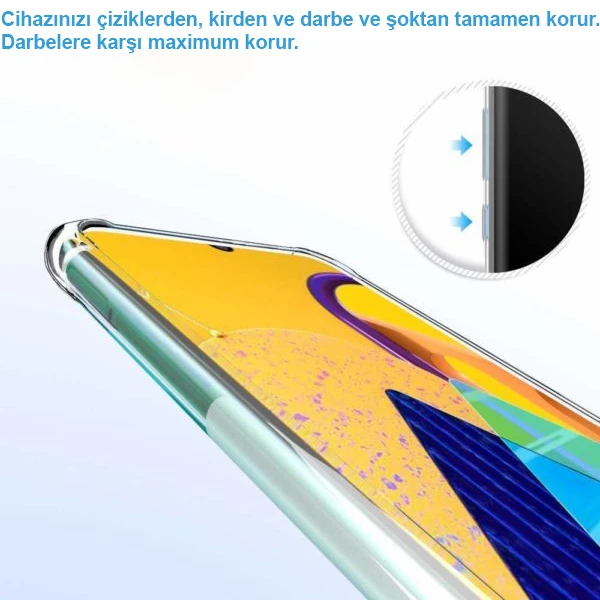 Ally Samsung Galaxy M30S Anti-Drop Darbe Emici Silikon Kılıf-(5775) - Şeffaf 2