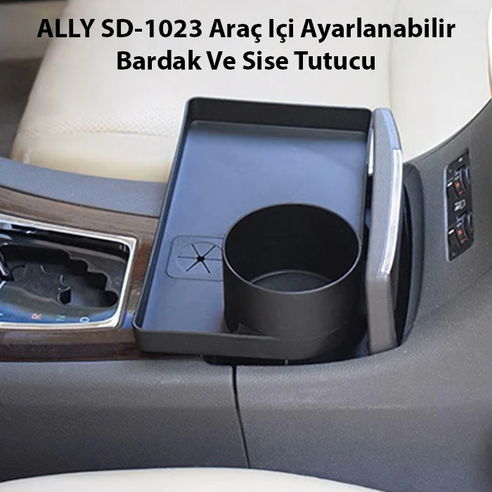 ALLY SD-1023 Araç Içi Ayarlanabilir Bardak Ve Sise Tutucu-(5775) - Siyah