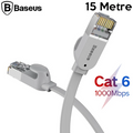 Baseus high Speed Six types of RJ45 Gigabit Ethernet kablosu (round cable)15metre-(5775) - Gri
