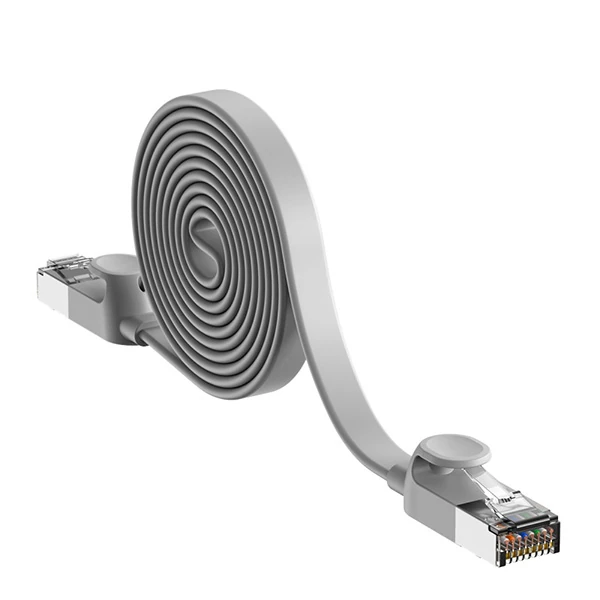 Baseus high Speed Six types of RJ45 Gigabit Ethernet kablosu (round cable)15metre-(5775) - Gri