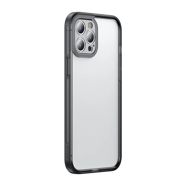 Baseus iPhone 12 Pro Max Kamera Lens Koruyuculu Frame Kılıf-(5775) - Beyaz