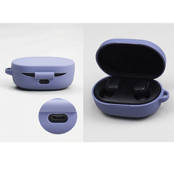 Ally Xiaomi Redmi Airdots Silikon Kılıf+Anahtarlık-(5775) - Beyaz