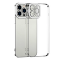 ALLY Fashion Series iPhone 11 Pro  Kılıf Renkli Kenar Lazer Çerçeveli Silikon Kılıf-(5775) - Mavi