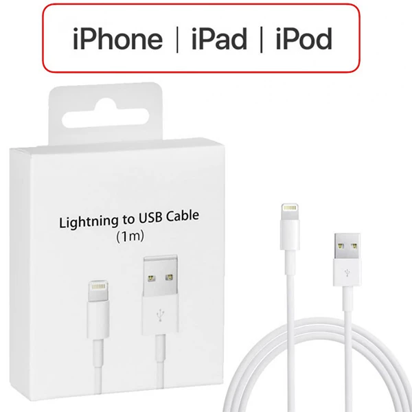 İPhone 14-13-12-11 XR XS 8-7 Lİghtİng 1metre Usb Şarj Kablosu-(5775) - Beyaz