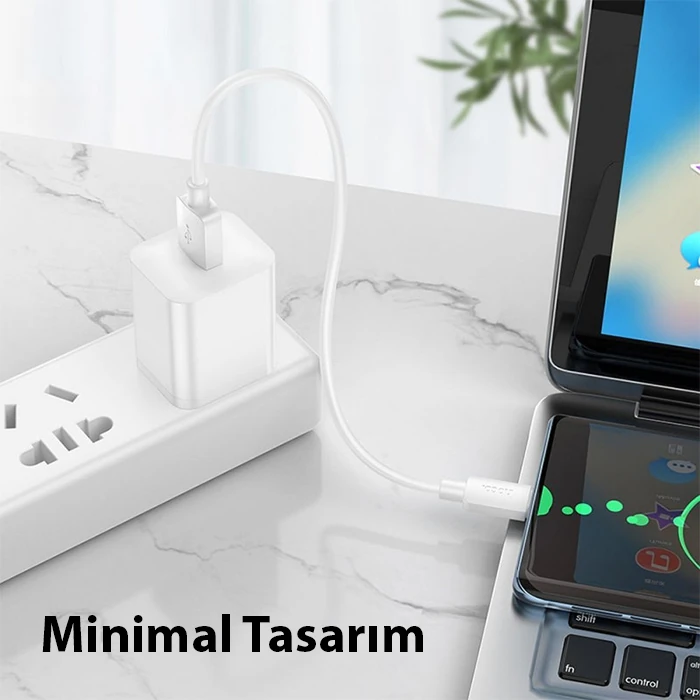 HOCO X96 Hyper 100W USB to Type-C Hızlı Şarj Ve Data Kablosu-(5775) - Beyaz