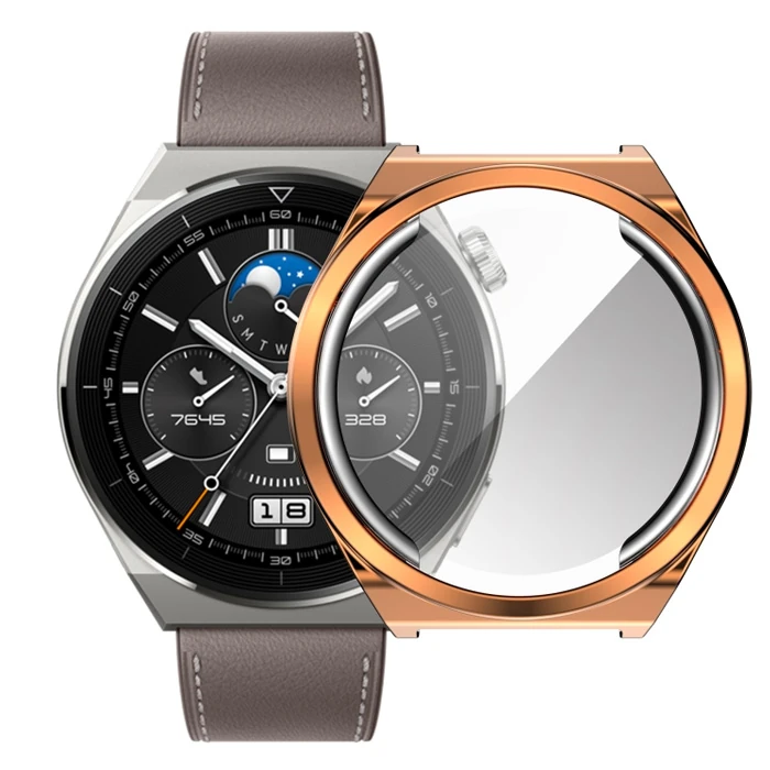Ally Huaewei Watch GT 3 Pro 43mm Kılıf 360 Full Koruma Ultra İnce Silikon Kılıf-(5775) - Şeffaf 2