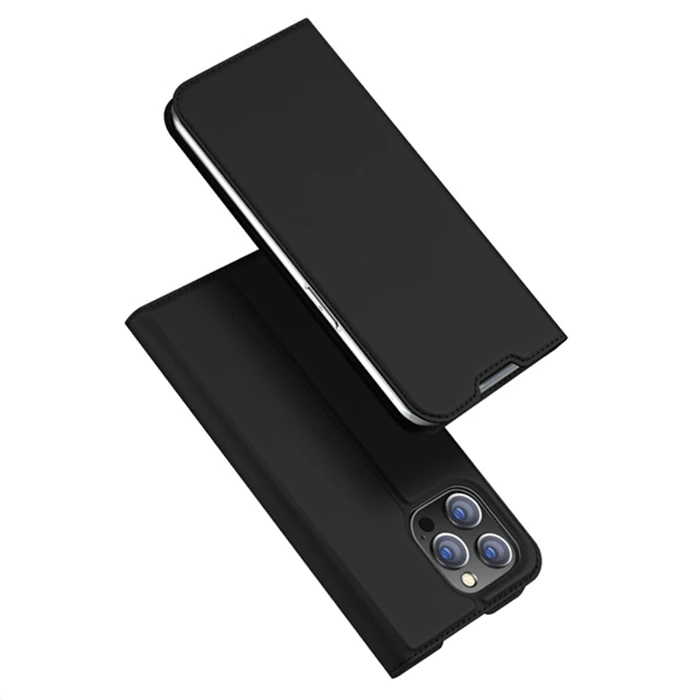 Dux Ducis iPhone 14 Pro 6.1 Kılıf Skin Pro Series Flip Cover Kapaklı Kılıf-(5775) - Lacivert