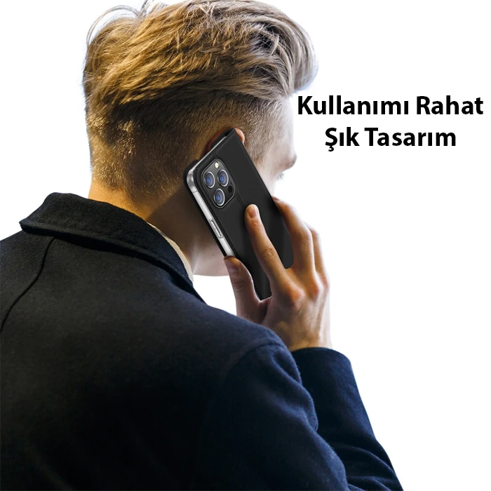 Dux Ducis iPhone 14 Pro 6.1 Kılıf Skin Pro Series Flip Cover Kapaklı Kılıf-(5775) - Lacivert
