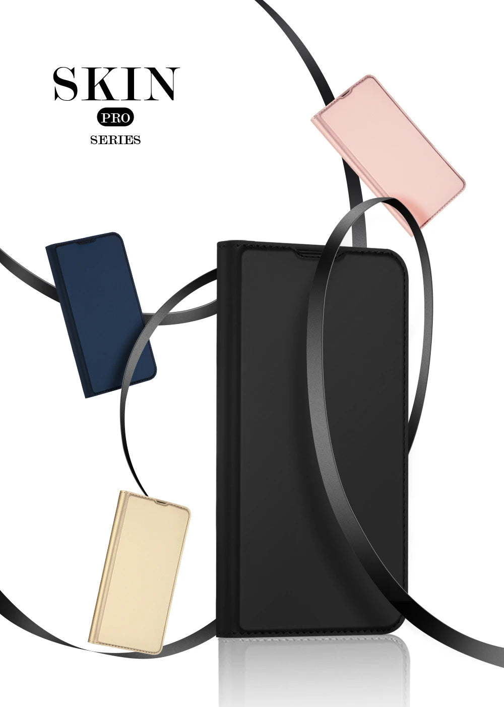 Dux Ducis iPhone 14 Pro 6.1 Kılıf Skin Pro Series Flip Cover Kapaklı Kılıf-(5775) - Lacivert