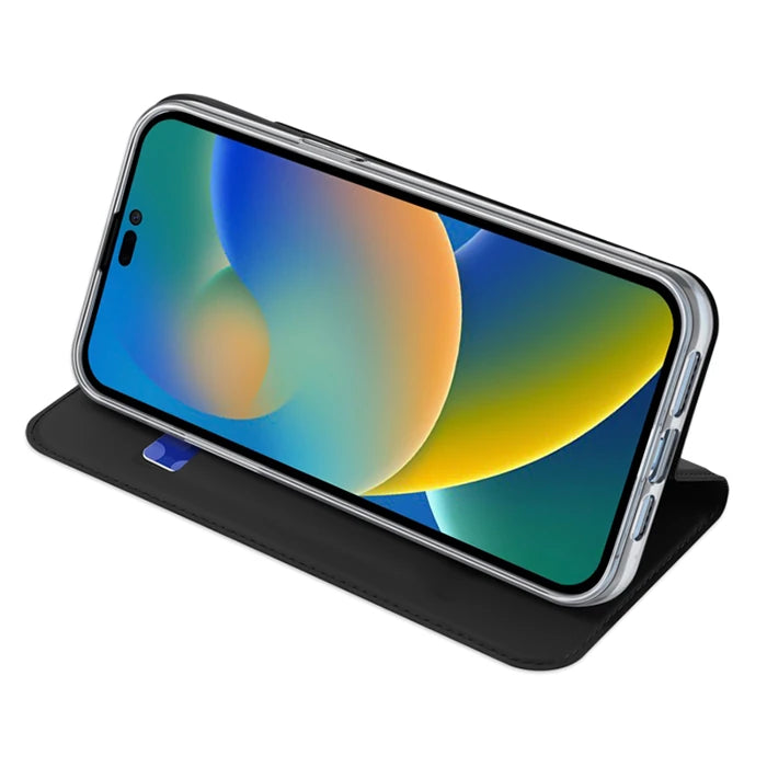 Dux Ducis iPhone 14 Pro 6.1 Kılıf Skin Pro Series Flip Cover Kapaklı Kılıf-(5775) - Lacivert