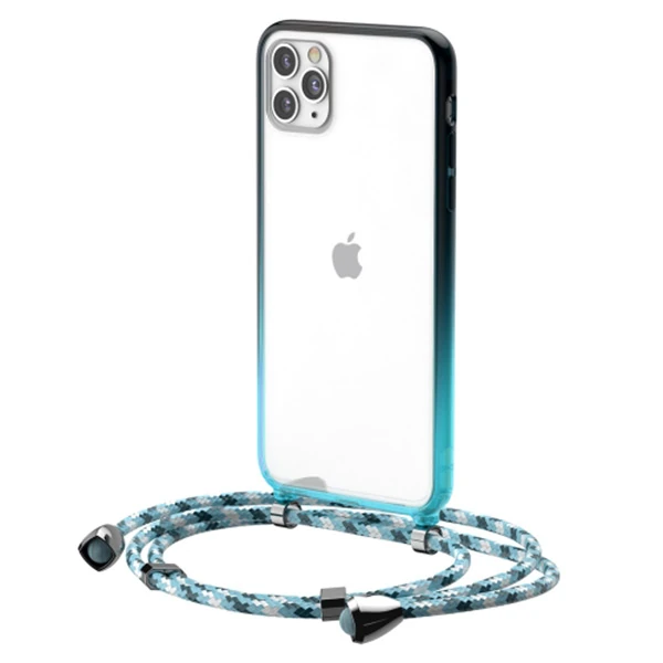 Baseus Element Crossbody Protective iPhone 11 Pro Max 6.5 Askılı Koruyucu Silikon Kılıf-(5775) - Kırmızı
