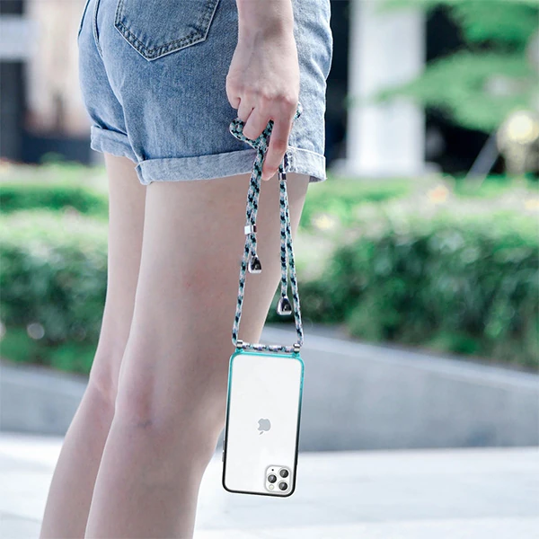 Baseus Element Crossbody Protective iPhone 11 Pro Max 6.5 Askılı Koruyucu Silikon Kılıf-(5775) - Kırmızı