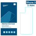 GOR İPhone 11 6.1 Çizilmez Arka Koruyucu Jelatin 5 Adet Set-(5775) - Şeffaf 2