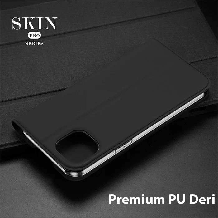 Dux Ducis iPhone 14 Plus 6.7 Kılıf Skin Pro Series Flip Cover Kapaklı Kılıf-(5775) - Lacivert