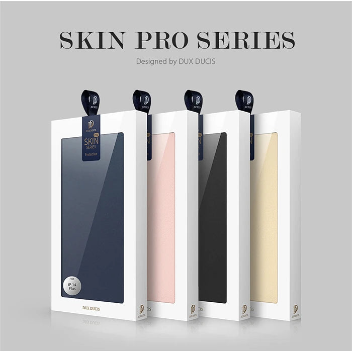 Dux Ducis iPhone 14 Plus 6.7 Kılıf Skin Pro Series Flip Cover Kapaklı Kılıf-(5775) - Lacivert