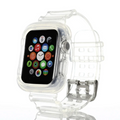 ALLY Apple Watch 6-SE-5-4 44mm / 3-2-1 42mm Kayış Kordon Kılıf Silikon-(5775) - Şeffaf 2
