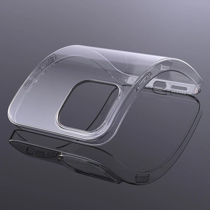 Hoco Light Series TPU iPhone 15 Pro Şeffaf Kılıf-(5775) - Siyah
