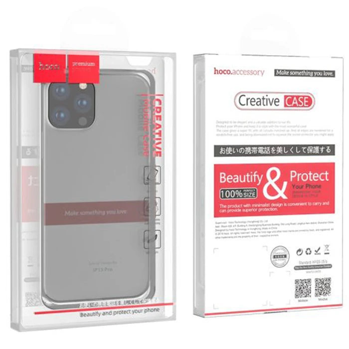 Hoco Light Series TPU iPhone 15 Pro Şeffaf Kılıf-(5775) - Şeffaf 2