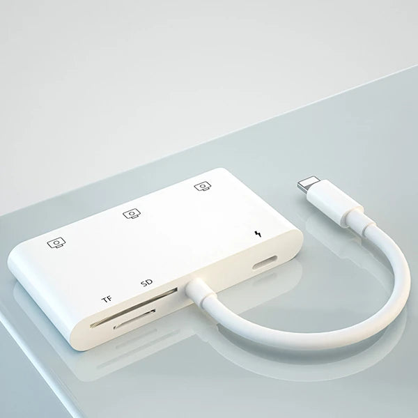 Ally İPhone Lightning To TfSd Card Reader Usb 3.Kamera Adaptörü-(5775) - Beyaz