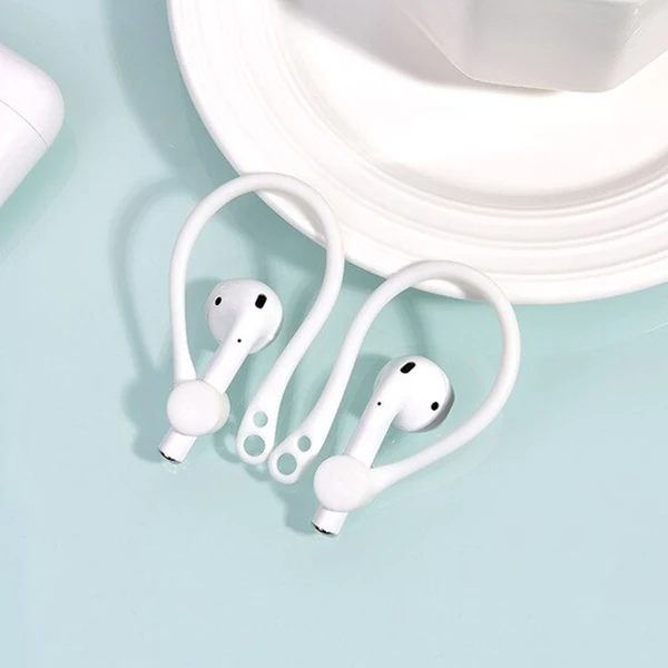KUULAA Apple Airpods İçin Çengeli Kulaklık Kancası Tutucu Anti-Lost-(5775) - Gri