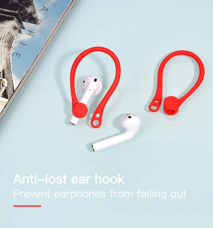 KUULAA Apple Airpods İçin Çengeli Kulaklık Kancası Tutucu Anti-Lost-(5775) - Gri
