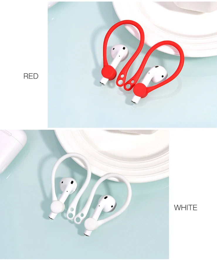 KUULAA Apple Airpods İçin Çengeli Kulaklık Kancası Tutucu Anti-Lost-(5775) - Gri