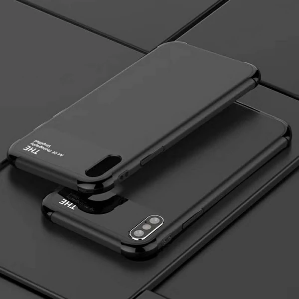 İphone X Xs 10 Fit Premium Silikon+ Cam Kılıf-(5775) - Siyah