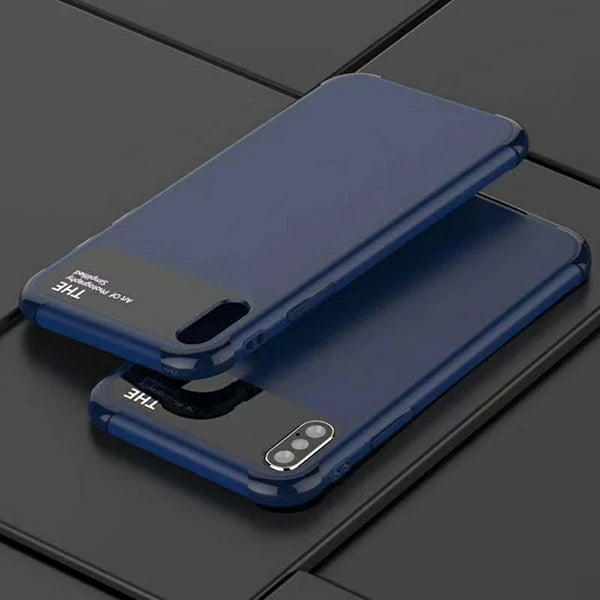 İphone X Xs 10 Fit Premium Silikon+ Cam Kılıf-(5775) - Siyah