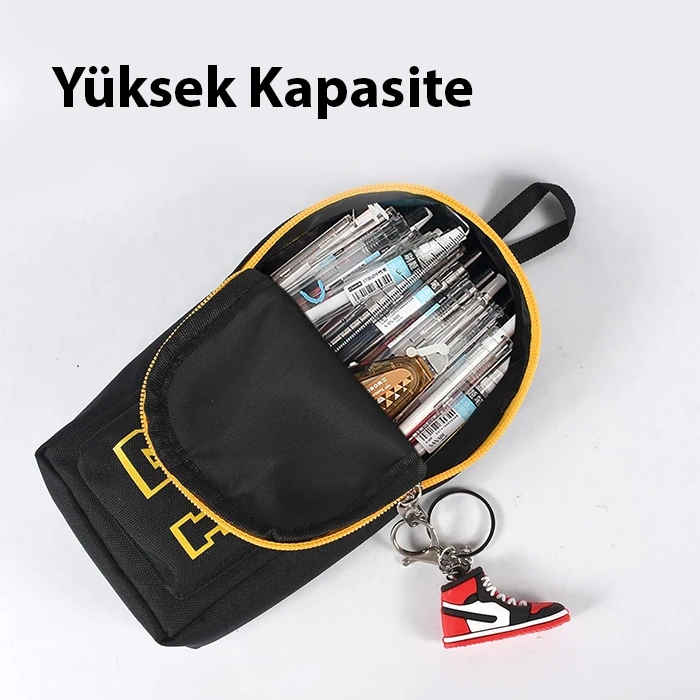 ALLY büyük kapasiteli tuval kalemlik kılıf tutucu kalem kutusu-(5775) - Siyah