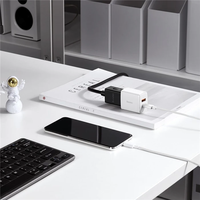 BASEUS PowerCombo Mini Power Strip 1AC 10 m Güç Kablosu /EU + UK Fiş Adaptörleri Dahil-(5775) - Siyah