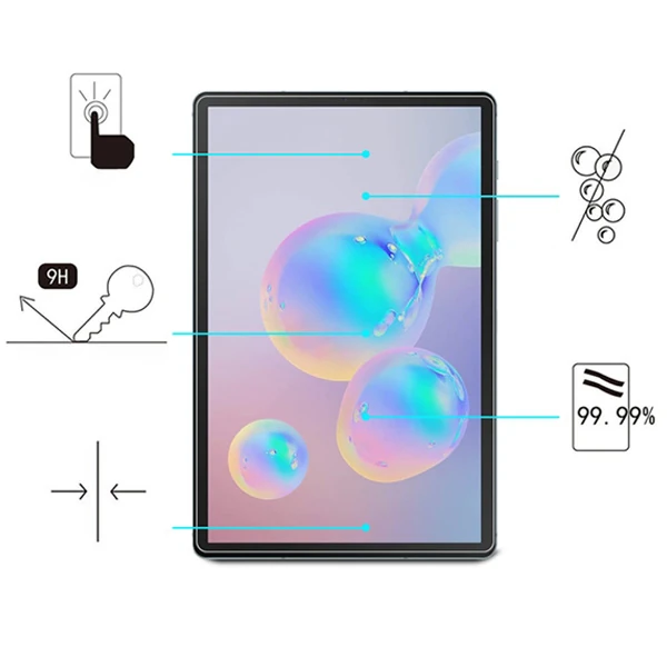 ALLY Sm Galaxy Tab S8 Plus S7 Plus Tempered Kırılmaz Cam Ekran Koruyucu-(5775) - Şeffaf 2