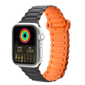 Dux Ducis Apple Watch 38/40/41MM için Manyetik Armor Silikon Kordon Kayış-(5775) - Mor-Açık Pembe