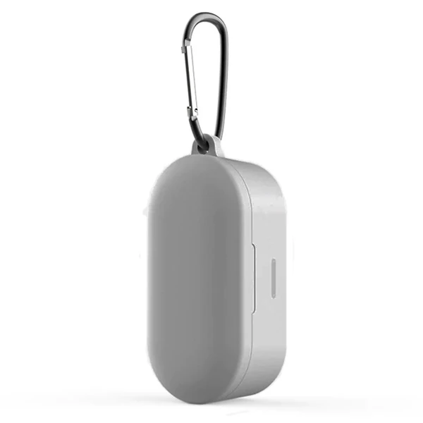QCY T1S/T2C Bluetooth Kulaklık İçin Silikon Koruma Kılıf+ Anahtarlık-(5775) - Beyaz