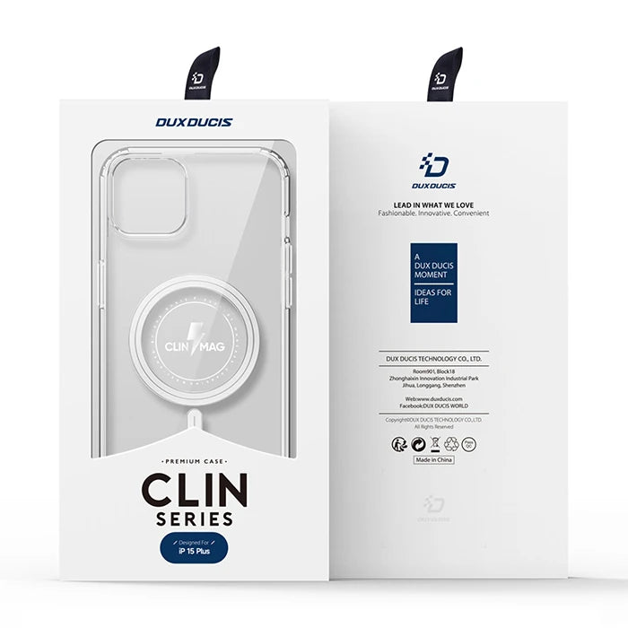 Dux Ducis Clin Mag Series iPhone 15 Plus Magsafe Uyumlu Manyetik Silikon Kılıf-(5775) - Şeffaf 2