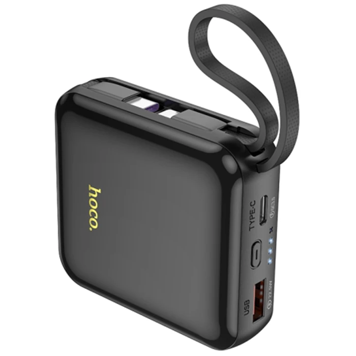 HOCO Q23 Blade 10000mAh 22.5W+PD20W Kablolu Powerbank-(5775) - Mor