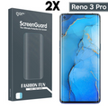 GOR Oppo Reno 3 Pro 3D Kavisli Full Ekran Koruyucu 2 Adet Set-(5775) - Şeffaf 2