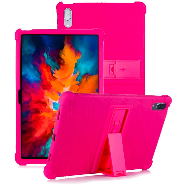 ALLY Lenovo Tab P11 Pro TB-J706 Standlı Silikon Kılıf Tablet Kılıfı-(5775) - Yeşil