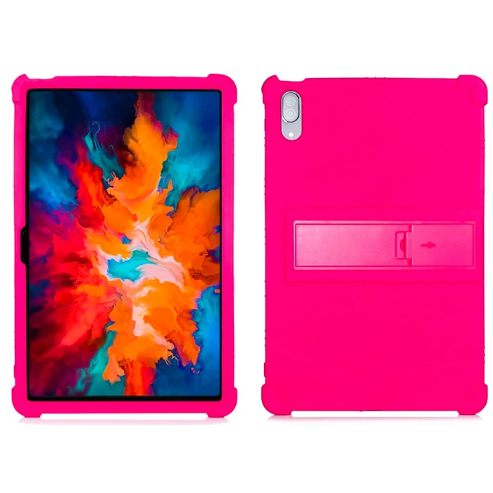 ALLY Lenovo Tab P11 Pro TB-J706 Standlı Silikon Kılıf Tablet Kılıfı-(5775) - Yeşil