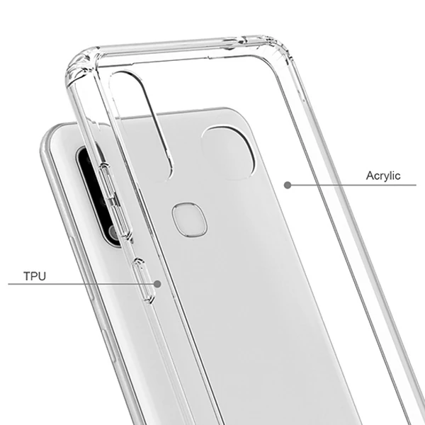 Ally SM Galaxy A70e Anti-Drop Darbe Emici Silikon kılıf Shockproof kılıf-(5775) - Şeffaf 2