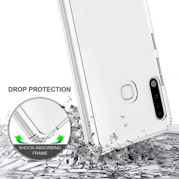 Ally SM Galaxy A70e Anti-Drop Darbe Emici Silikon kılıf Shockproof kılıf-(5775) - Şeffaf 2