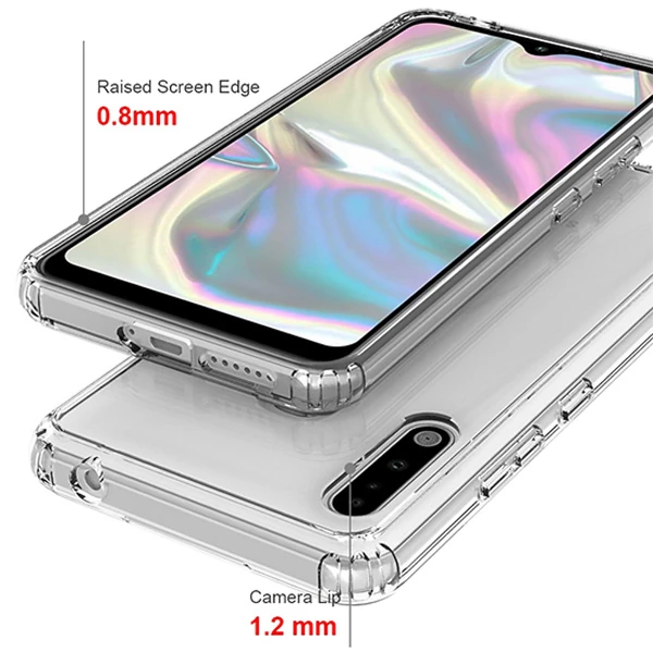 Ally SM Galaxy A70e Anti-Drop Darbe Emici Silikon kılıf Shockproof kılıf-(5775) - Şeffaf 2