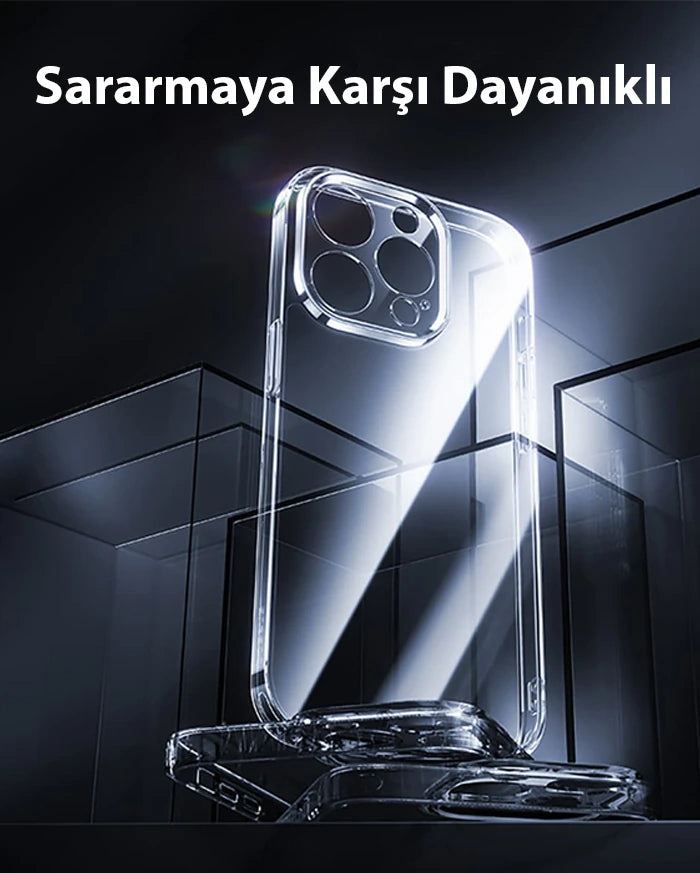 Baseus iPhone 15 Schott Serisi Şeffaf Silikon Kılıf + Tempered Ekran Koruyucu Set-(5775) - Şeffaf 2