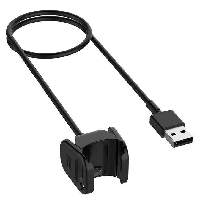 Fitbit Charge 4 Usb Şarj Aleti Şarj Kablosu Cihaz Kiti-(5775) - Siyah