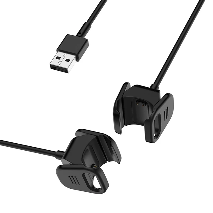 Fitbit Charge 4 Usb Şarj Aleti Şarj Kablosu Cihaz Kiti-(5775) - Siyah